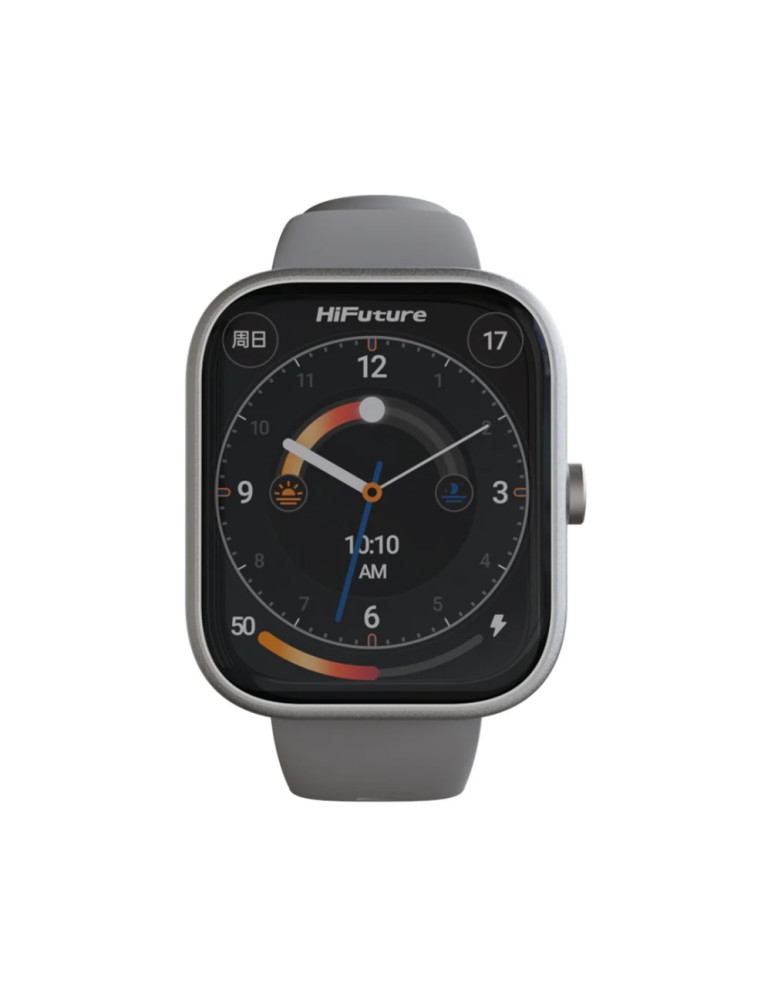 Смарт часовник HiFuture Lume Silver Grey, 1.85" IPS 240x284, Realtek 8773EWE Dual Core, 128MB, Bluetooth 5.3, IP68 водоустойчив - 6972576182319 - 1
