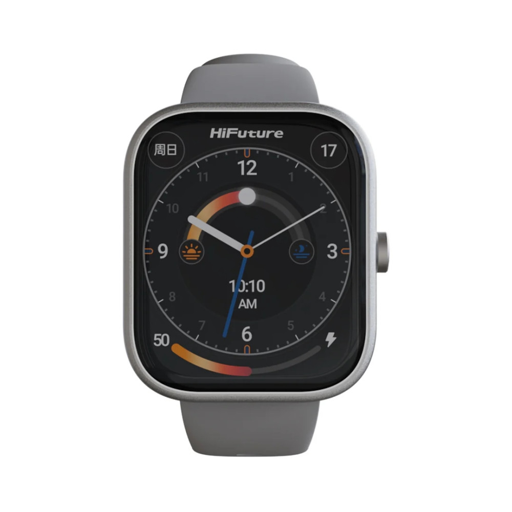 Смарт часовник HiFuture Lume Silver Grey, 1.85" IPS 240x284, Realtek 8773EWE Dual Core, 128MB, Bluetooth 5.3, IP68 водоустойчив - 6972576182319 - 1