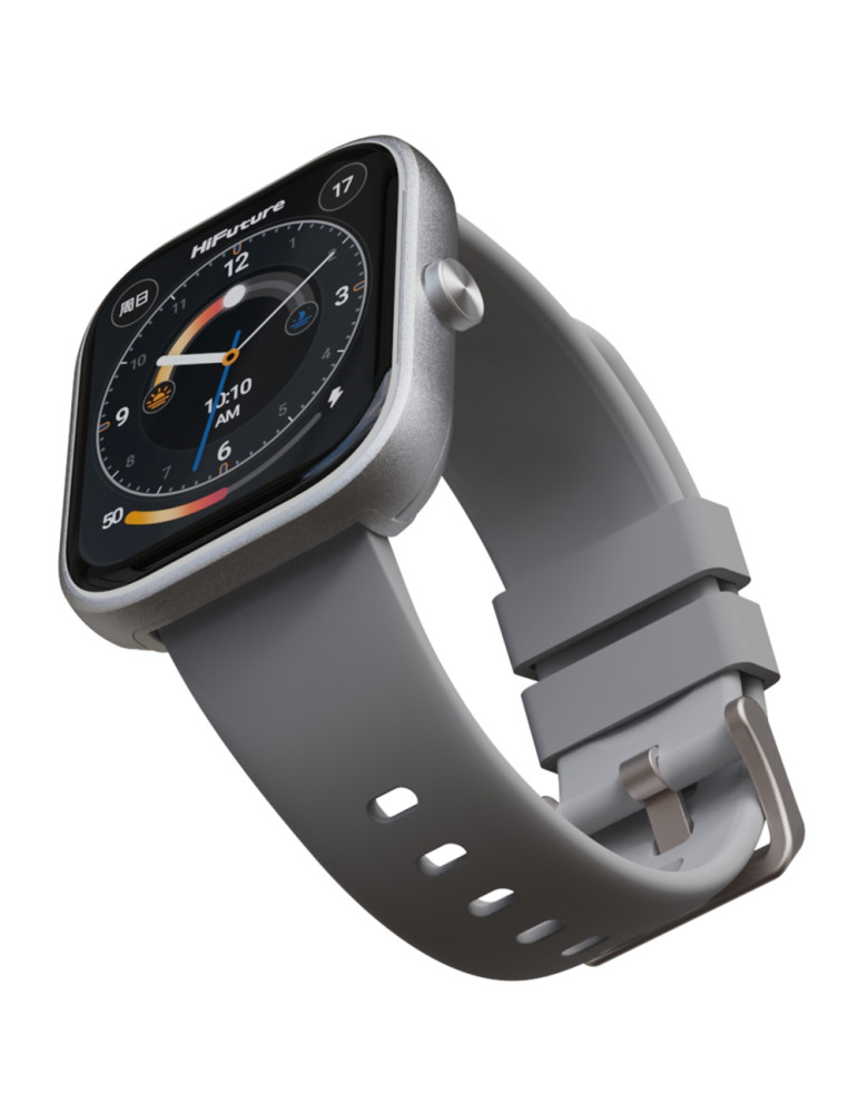 Смарт часовник HiFuture Lume Silver Grey, 1.85" IPS 240x284, Realtek 8773EWE Dual Core, 128MB, Bluetooth 5.3, IP68 водоустойчив - 6972576182319 - 3