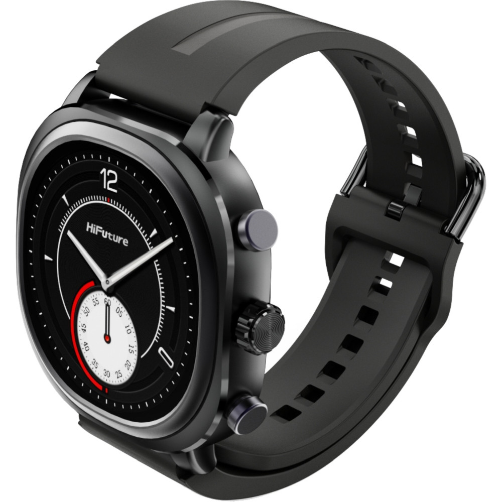 Смарт часовник HiFuture AIX Lite Black, 1.43" AMOLED 466x466, Dual Core ATS3085LM, 128MB, iOS/Android - 6972576181893 - 4