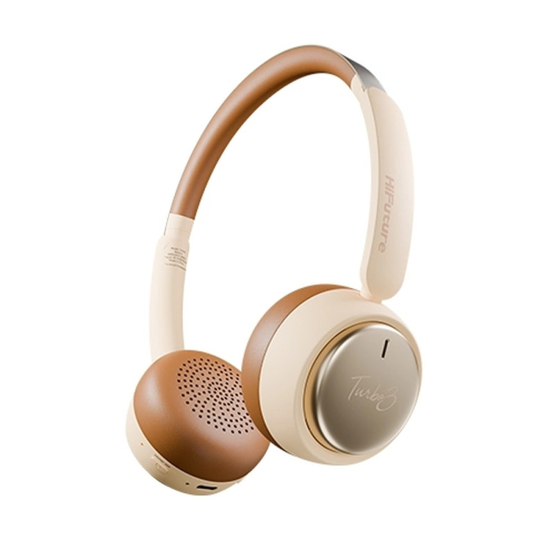 Слушалки HiFuture TURBO3, Bluetooth, Adaptive Noise Cancelling, Latte - 6972576183132 - 1