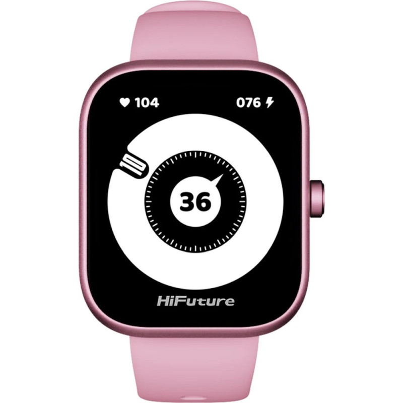 Смарт часовник HiFuture Lume Pro, 1.85" AMOLED 450x390, Realtek8773EWE_VP, Bluetooth 5.3, 256MB, 300mAh, Pink - 6972576182432 - 2