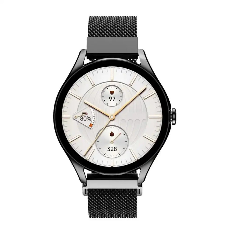 Смарт часовник HiFuture Aura2, 1.32" AMOLED 466x466, Realtek 8773EWE-VP, 256MB, iOS 9.0+/Android 4.4+ - 6972576182524 - 1