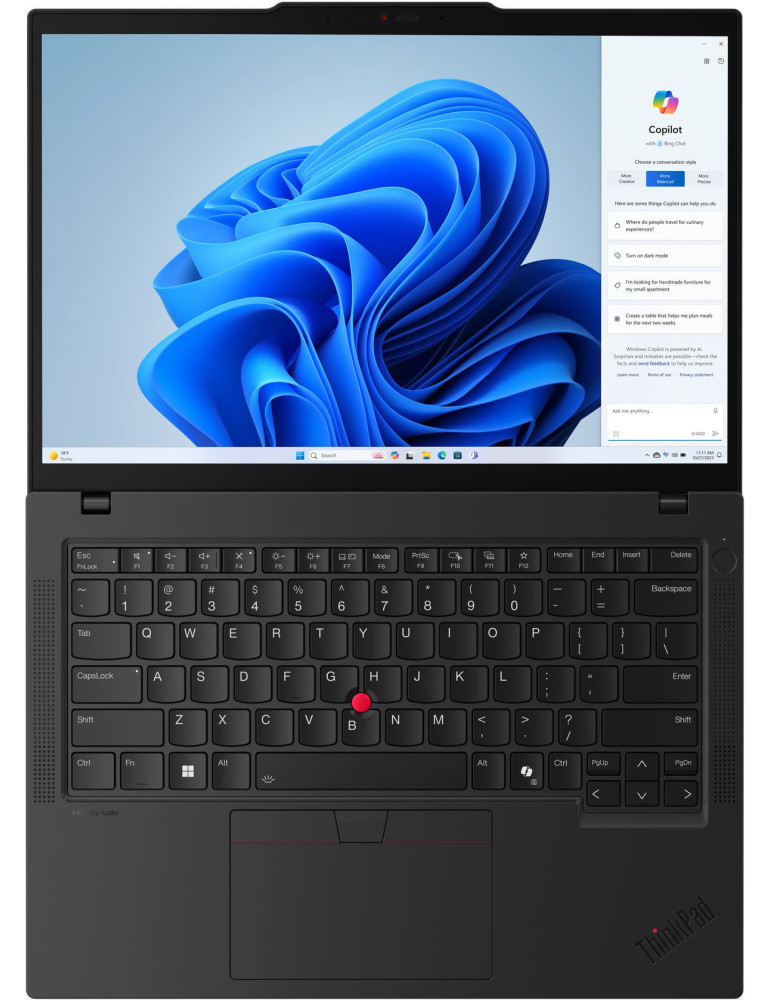 Лаптоп Lenovo ThinkPad T14 G5, 14" IPS Full HD, Intel Core Ultra 7 155U, 32GB DDR5 5600MT/s, 1TB SSD, Free OS - 21ML003MBM/RI - 6