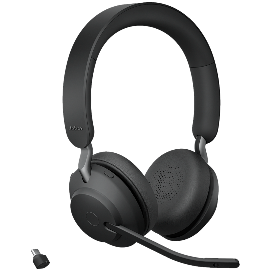 Безжични слушалки JABRA Evolve2 65, Stand, Bluetooth 5.0, 37h батерия, Черни - 26599-989-889 - 2