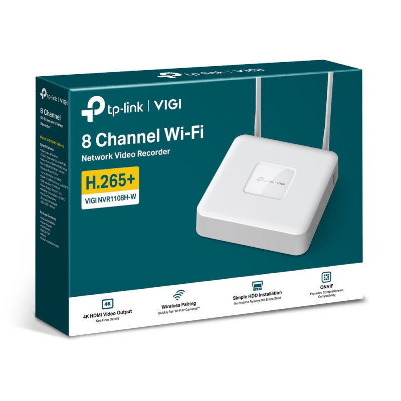 8-канално NVR записващо устройство TP-Link VIGI NVR1108H-W, 8-канален, H.265+, Двупосочно аудио, Smart Detection - 4