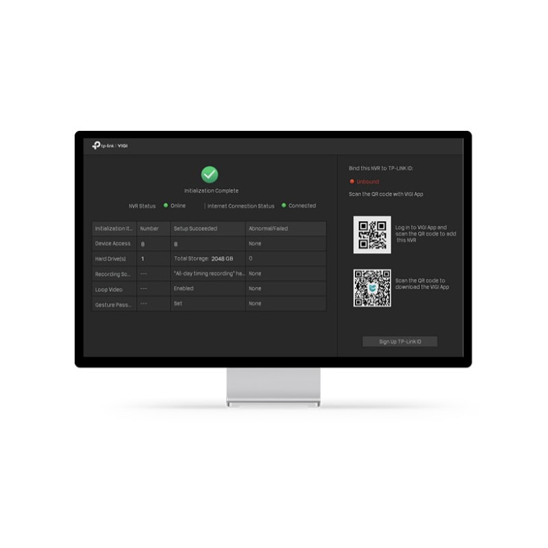 8-канално NVR записващо устройство TP-Link VIGI NVR1108H-W, 8-канален, H.265+, Двупосочно аудио, Smart Detection - 8