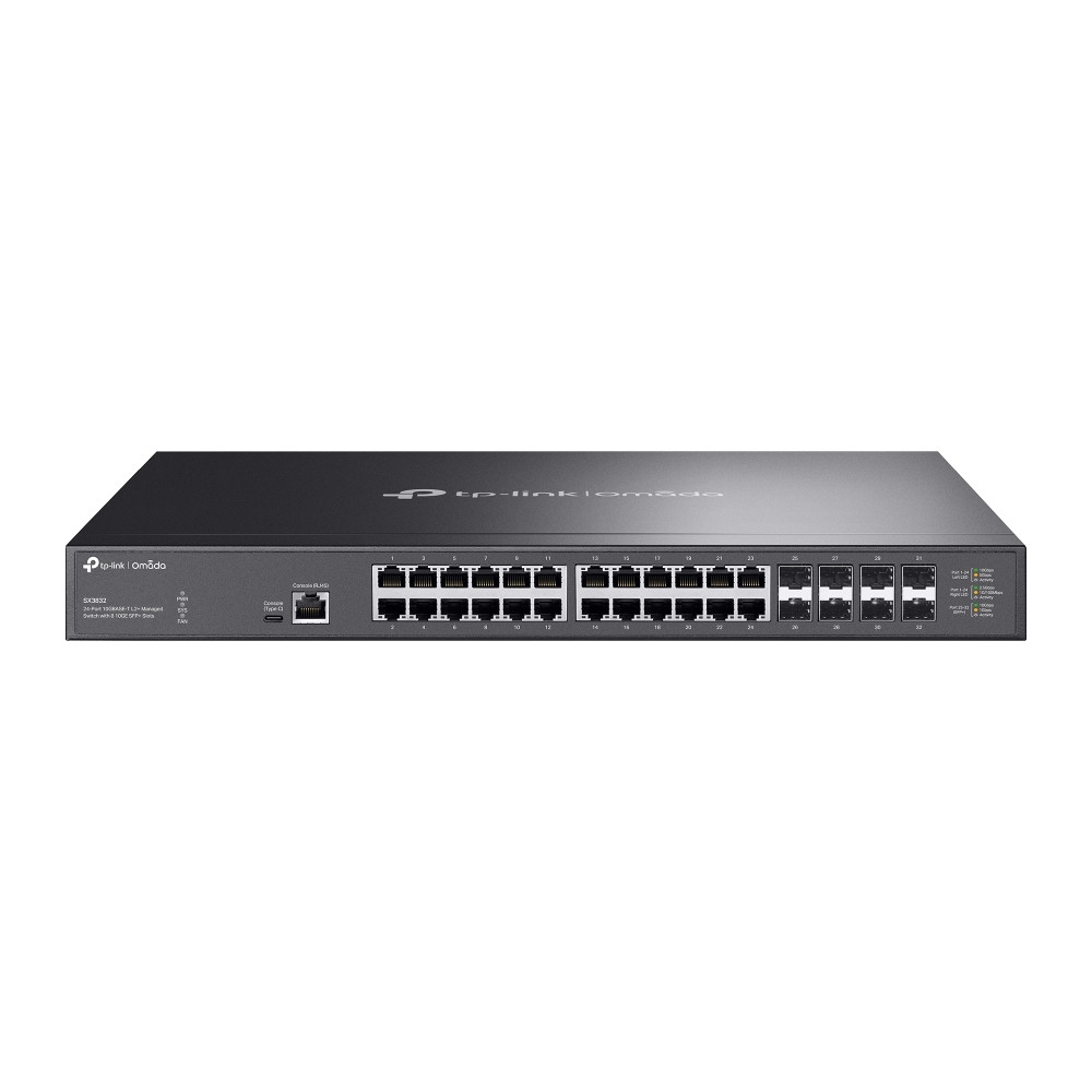 Управляем комутатор TP-Link Omada SX3832, 24×10G RJ45 + 8×10GE SFP+, L2+ управление - 1
