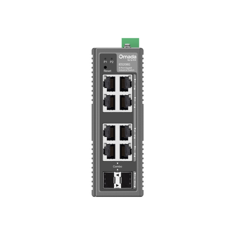 Управляем комутатор TP-Link Omada IES208G, 8-портов Gigabit, DIN-rail монтаж, redundant DC захранване - 4