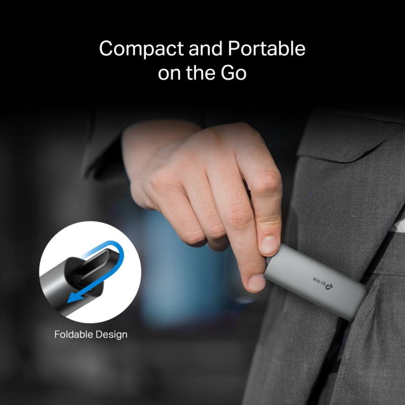 Мрежов адаптер TP-LINK UE302C, USB Type-C към 2.5 Gigabit Ethernet - 5