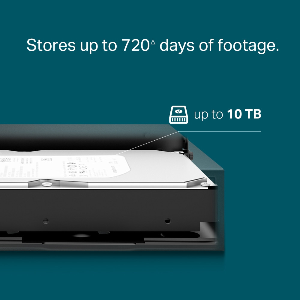 NVR мрежов видеорегистратор TP-Link VIGI NVR1008H, 8-канален, 4MP, Жична, 12VDC - 3