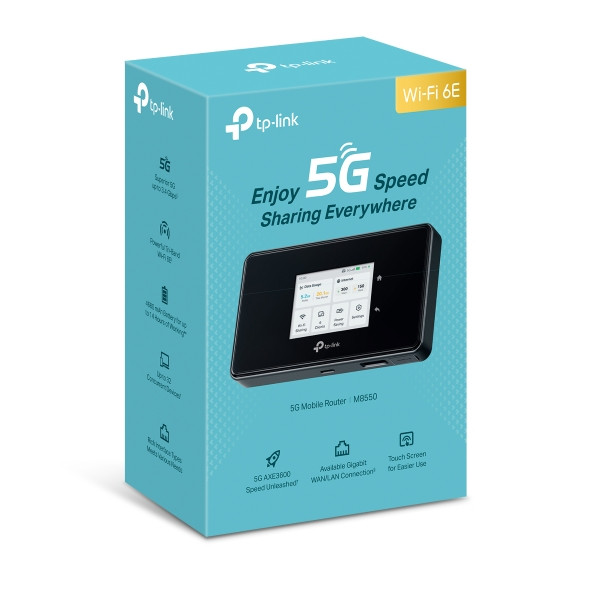 5G Wi-Fi рутер TP-Link M8550 AXE3600, 2.4" TFT Touch Screen, Dual Band 2.4GHz/5GHz, до 32 устройства - 12
