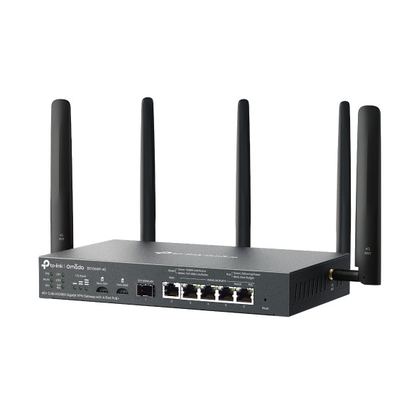 VPN рутер TP-Link Omada ER706WP-4G, AX3000, 4-портов PoE+ - 10