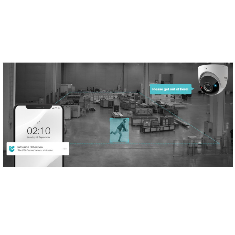 Мрежова камера TP-Link VIGI InSight S485PI, 8MP, IR нощно виждане, куполна, за външен монтаж - 6