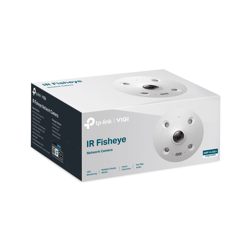 Мрежова камера TP-Link VIGI InSight S655I, 5MP Fisheye и fisheye обектив за 360° покритие без мъртви зони, IR Night Vision, MicroSD до 512GB - 8