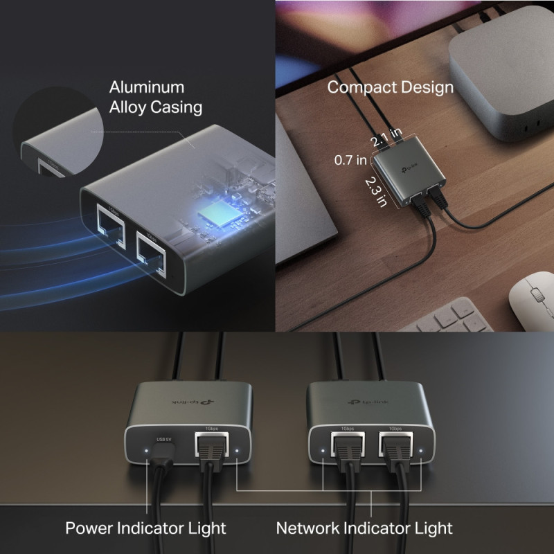 Ethernet сплитер TP-Link EH210, 1x2 Gigabit - 4