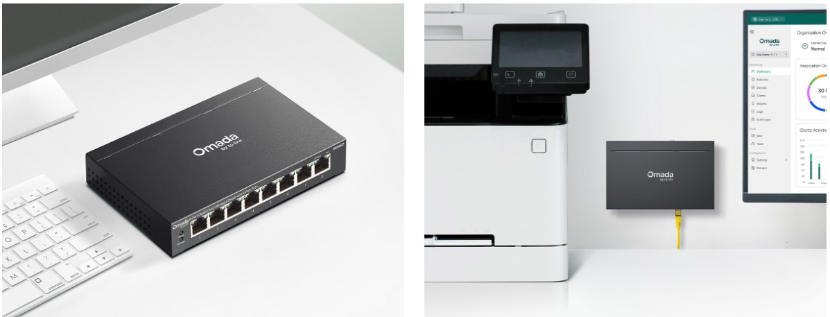 Мрежов комутатор TP-Link Omada ES208GP, 8× Gigabit PoE+ портa, Easy Managed - 7