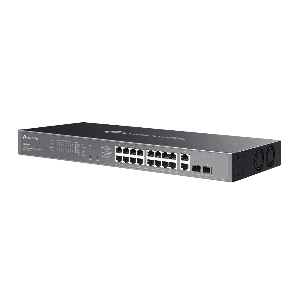 Мрежов комутатор TP-Link Omada ES220GMP, 20 порта Gigabit, 16 PoE+, управляем - 8