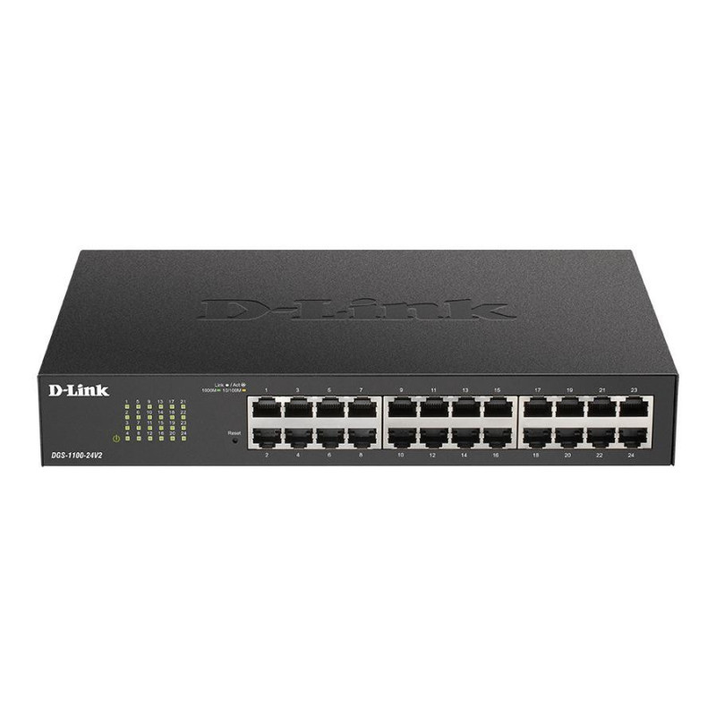 Суич D-Link DGS-1100-24V2, 24 портов Gigabit Smart управляем -DGS-1100-24V2/E - 1