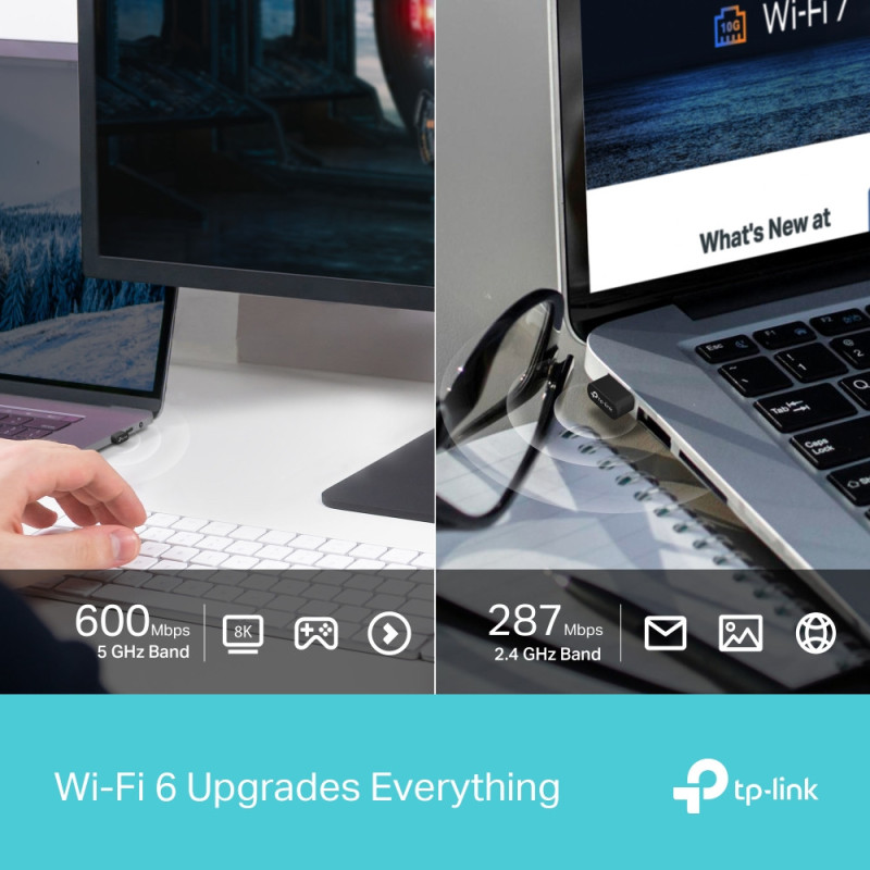 Безжичен USB адаптер TP-Link Archer TX10UB Nano, Wi-Fi 6 AX900, Bluetooth 5.3 - 4