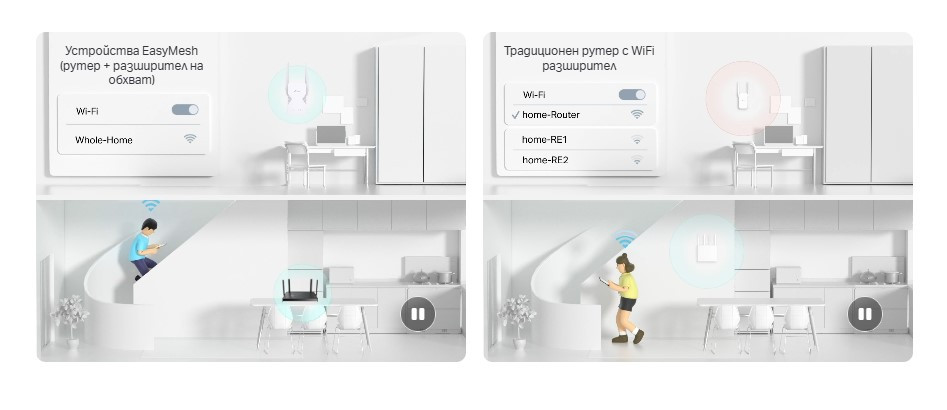 WiFi удължител TP-Link RE220BE, двубандов BE3600 WiFi 7 - 11