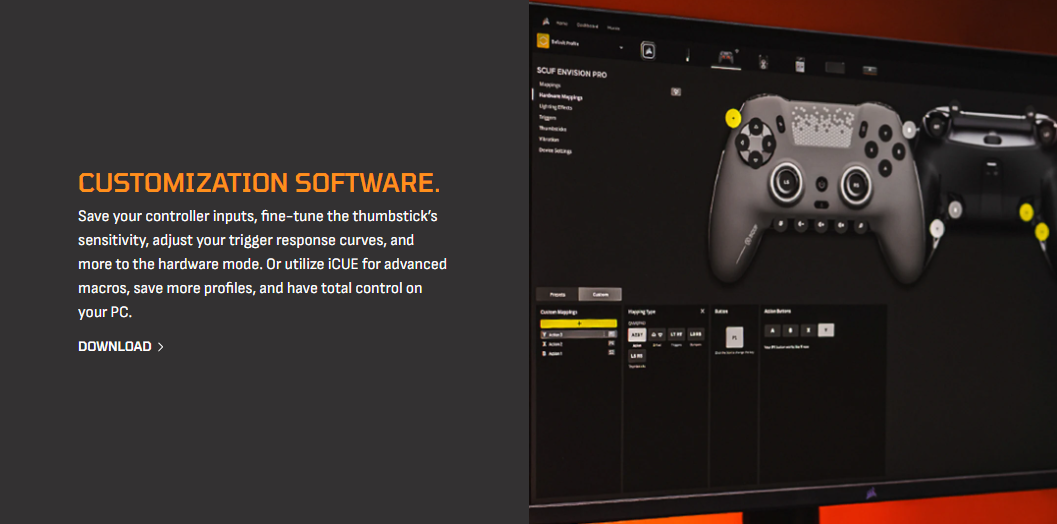 Безжична геймърска мишка SCUF Envision Pro V2, Hall Effect, Тъмно Сив - 601-178-04-102-EU - 13
