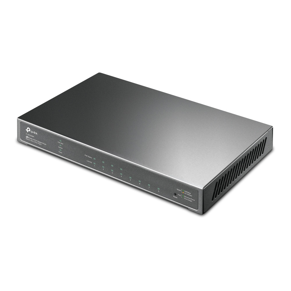 8-портов JetStream Gigabit Smart комутатор TP-Link TL-SG2008P с 4 PoE порта - 2