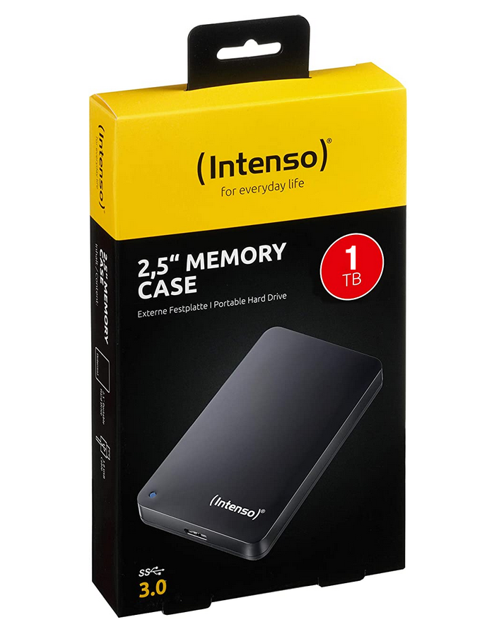Външен хард диск Intenso, 1TB USB 3.0 2.5" - INTENSO-HDD-1TB-EX-BK - 2