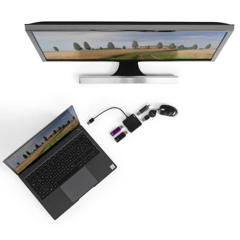 USB хъб HAMA, 4 портов USB 2.0 - HAMA-200121 - 2