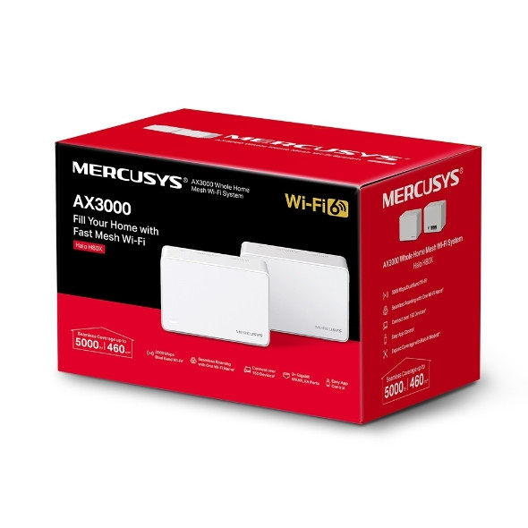 Безжична Wi-Fi Mesh система Mercusys Halo H80X 2-pack, AX3000, Wi-Fi 6 (IEEE 802.11ax/ac/n/a) - 8