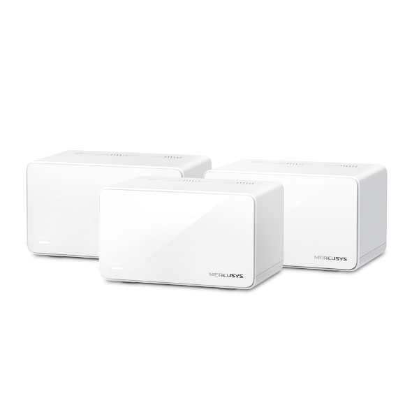 Безжична Wi-Fi 6 Mesh система Mercusys Halo H90X, AX6000, 2.4GHz 1148Mbps + 5GHz, 3-pack - 1