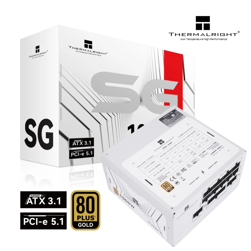 Модулно захранване Thermalright SG1000, 1000W ATX 3.1 80PLUS GOLD Full Modular - TR-SG1000-W - 1