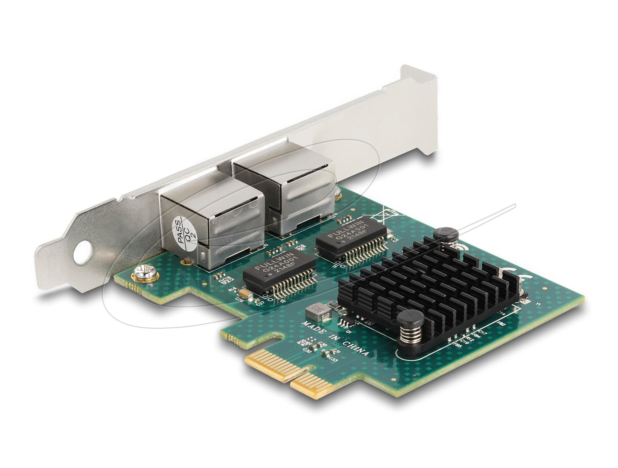 Мрежова карта DeLock, 2x Gigabit LAN RJ-45, PCI Express x1 - DELOCK-88205 - 2