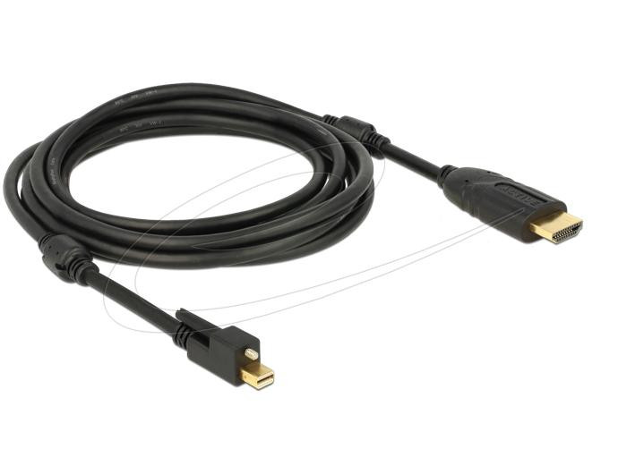 Кабел DeLock mini DisplayPort 1.2 към HDMI, 3м, активен 4K - DELOCK-83731 - 1