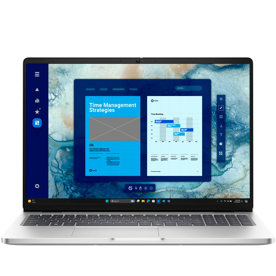 Лаптоп DELL Pro 16 PC16250, 16.0" FHD+ (1920x1200), Intel Core Ultra 5 235U vPro, 16GB DDR5, 512GB SSD, Windows 11 Pro - PC16250_U516G512GFIR_WIN - 1