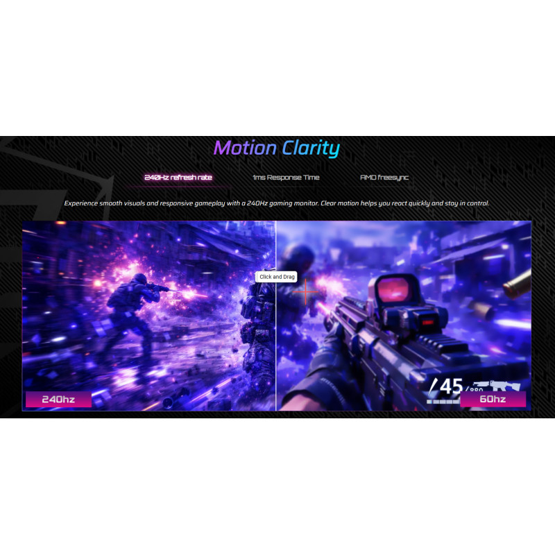 Монитор ASROCK PG27FFS2E, 27" Full HD IPS, 240Hz, 1ms (MPRT) време за реакция, 99% sRGB, 2W x 2, AMD FreeSync™ Premium - 3