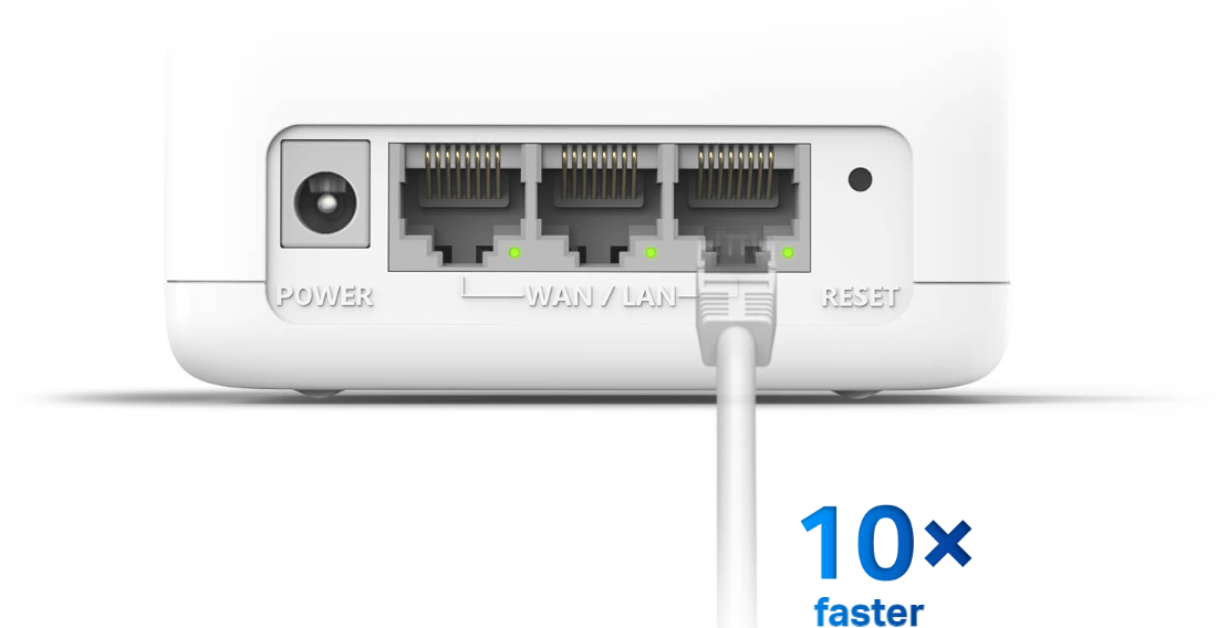 Безжична Wi-Fi 6 Mesh система Mercusys Halo H60X (3-pack), AX1500, 2× Gigabit LAN, вътрешни антени - 14