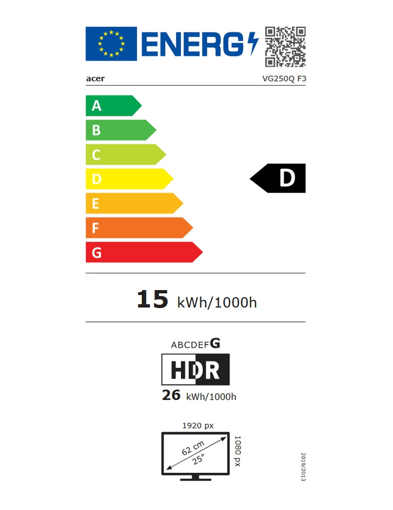 Монитор Acer Nitro VG250QF3bmiipx, 24.5" Full HD IPS, 320Hz - UM.KV0EE.301 - 8