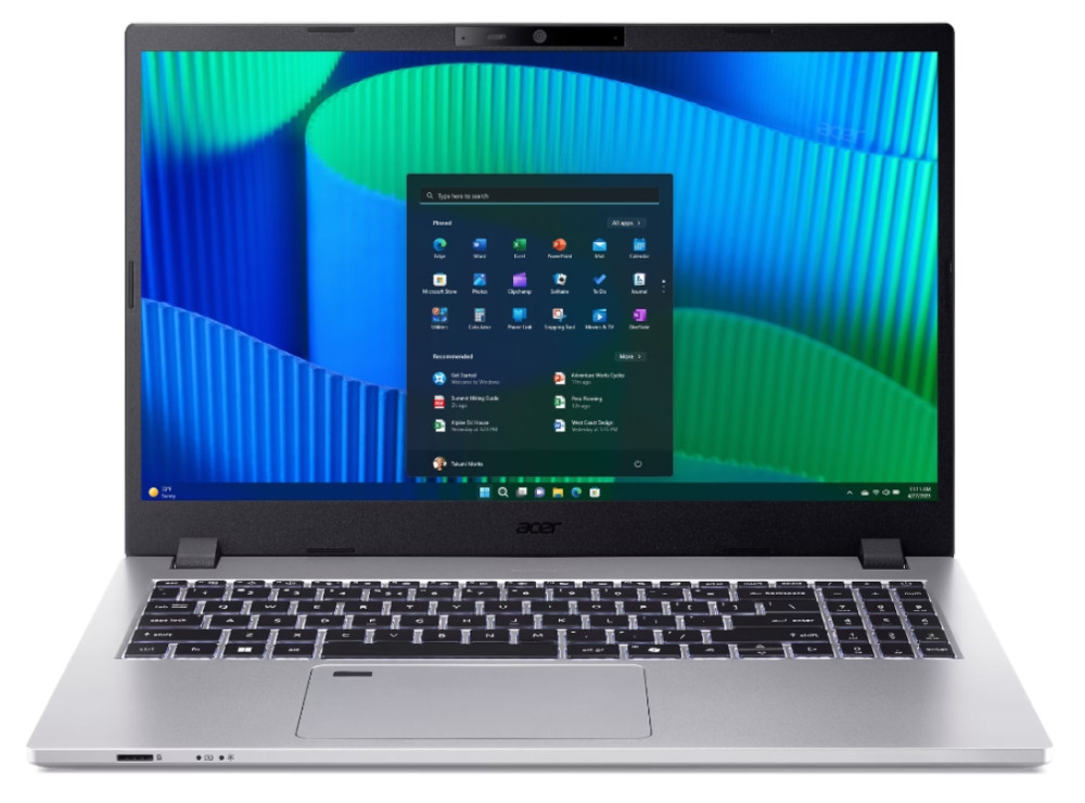 Лаптоп Acer TravelMate P215 TMP215-55-TCO-5378, 15.6" Full HD IPS, Intel Core 5 120U, 16GB DDR5, 512GB SSD, Windows 11 Pro EDU - NX.BGPEX.00B - 1