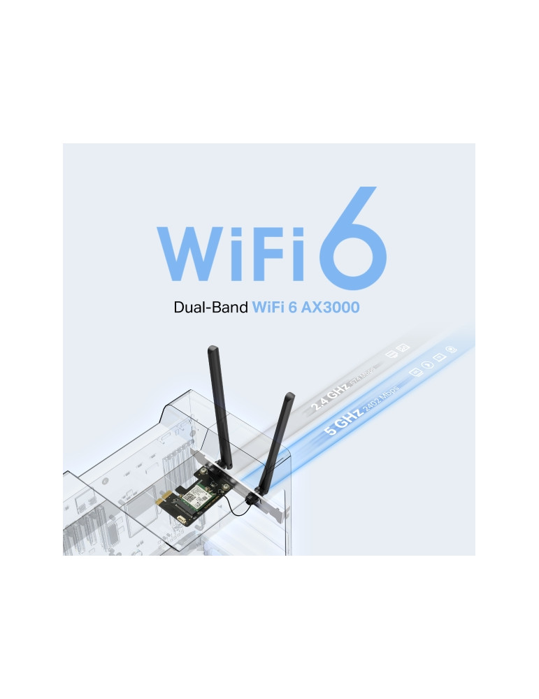 Безжичен адаптер Mercusys MA80XE, Wi-Fi 6 AX3000 - 3