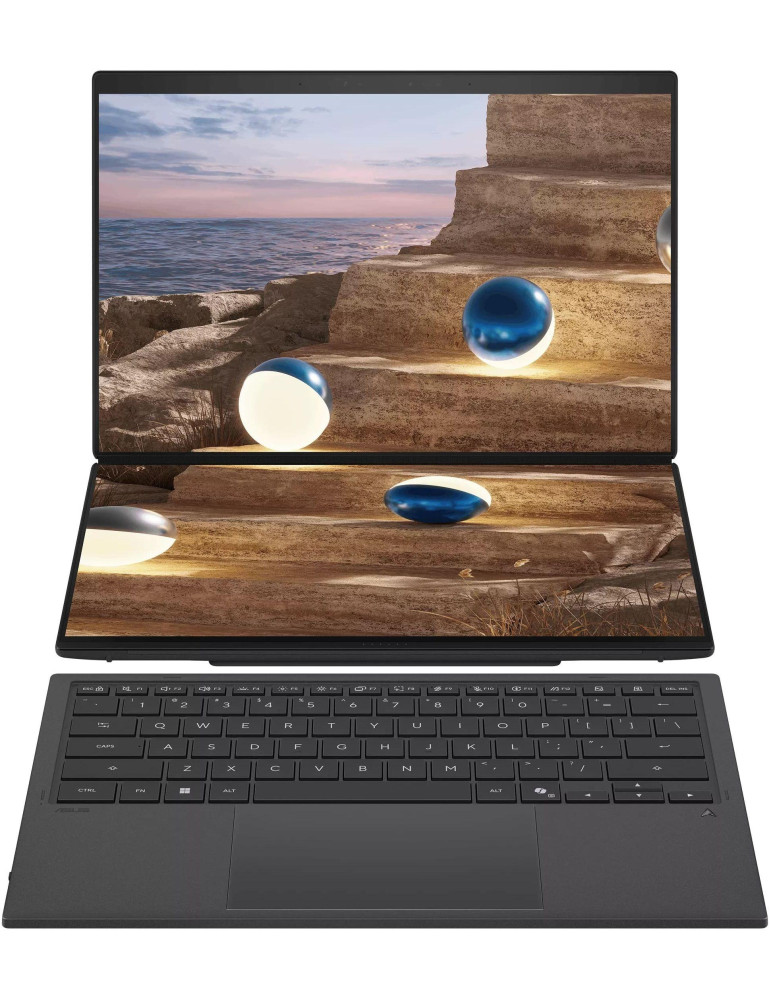 Лаптоп ASUS Zenbook Duo UX8407AA-SN130X, 14" OLED 3K Touch, Intel Core Ultra 9 386H, 32GB LPDDR5X, 2TB SSD, Windows 11 Pro - 90NB16V1-M009M0 - 1