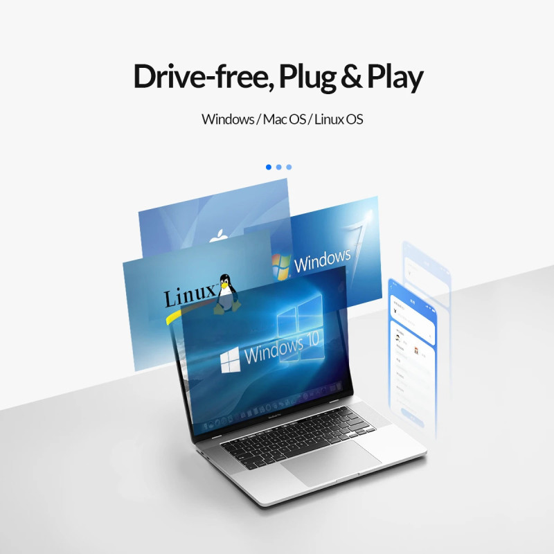 USB хъб Orico PAPW2AC-C3-05-BK, 2x USB 3.0 + 2x USB-C 3.1 - PAPW2AC-C3-05-BK-EP - 10