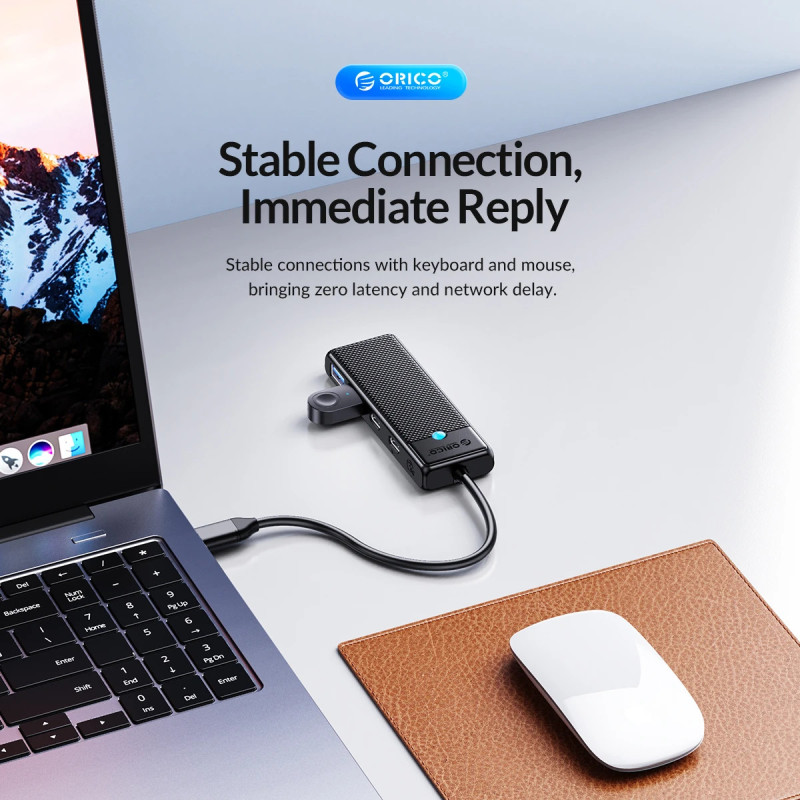 USB хъб Orico PAPW2AC-C3-05-BK, 2x USB 3.0 + 2x USB-C 3.1 - PAPW2AC-C3-05-BK-EP - 14