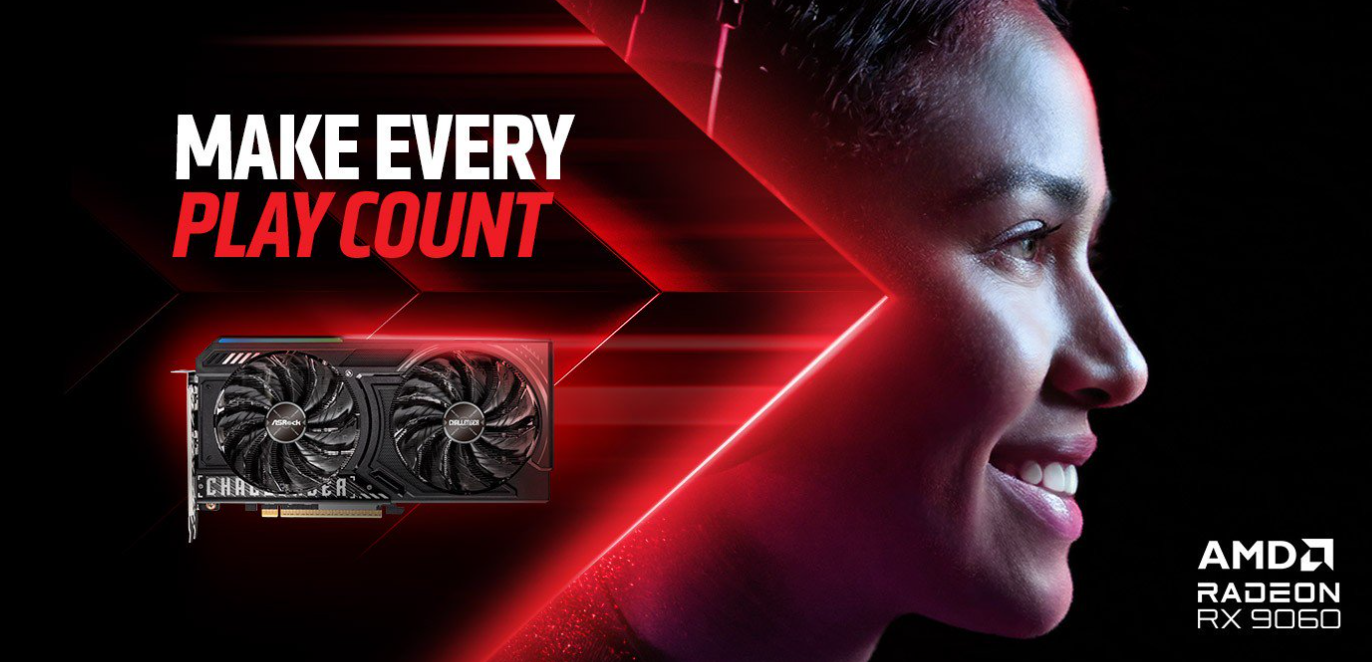 Видео карта ASROCK AMD Radeon RX 9060 Challenger 8GB, 8GB GDDR6 128-bit, Активно охлаждане - RX9060 CL 8G - 2