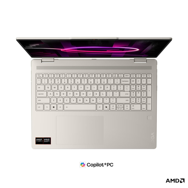 Лаптоп Lenovo Yoga 7 2-in-1 16AGP11, 16" WUXGA OLED, AMD Ryzen AI 7 445, 24GB LPDDR5X, 1TB SSD, Windows 11 Home - 83TF000XBM - 12