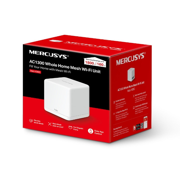 Безжична Wi-Fi Mesh система Mercusys Halo H30G(2-pack), AC1300, 2.4GHz, 400Mbps - 9