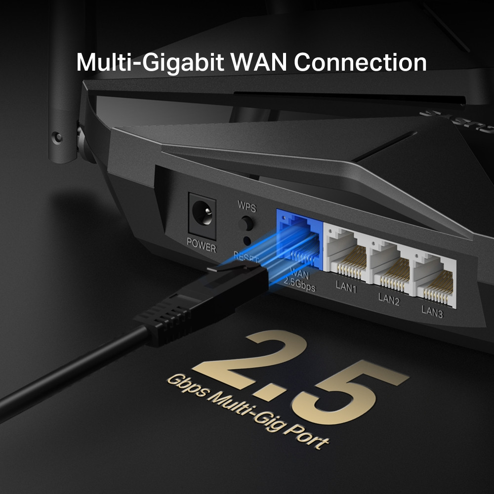 Двубандов Wi-Fi 6 рутер Mercusys MR85X, AX3000, 802.11ax - 6