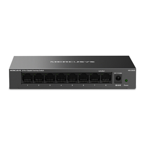 Мрежов комутатор Mercusys MS108GS, 8 портова, 1Gbps - 1