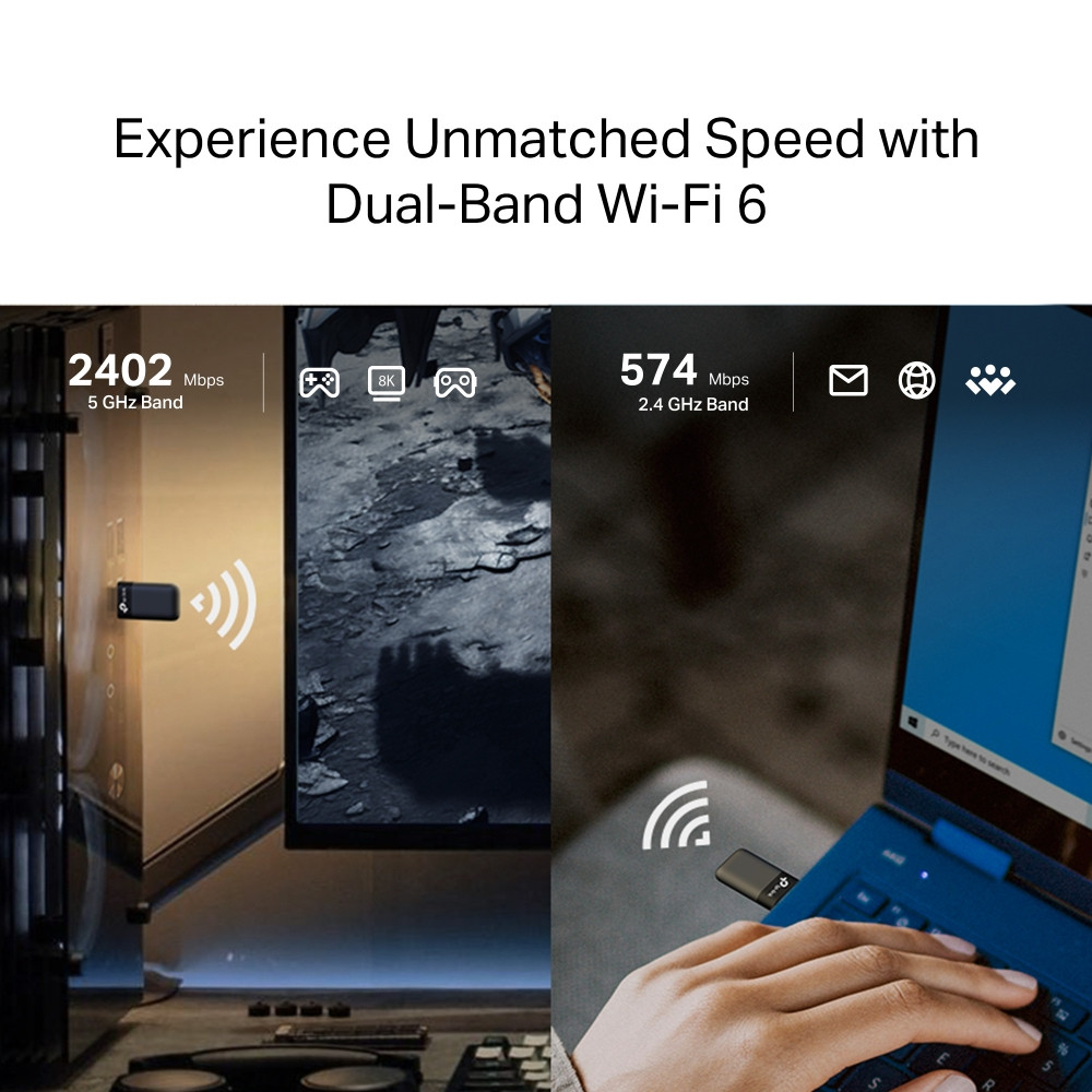 Безжичен USB адаптер TP-LINK Archer TX50U, Wi-Fi 6 AX3000 - - 4