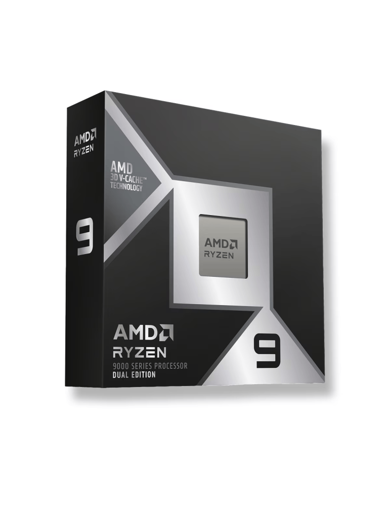 Процесор AMD RYZEN 9 9950X3D2 Dual Edition, 16-Core, 4.3 GHz, 192MB, 200W, AM5, BOX, без охладител - 100-100001978WOF - 1